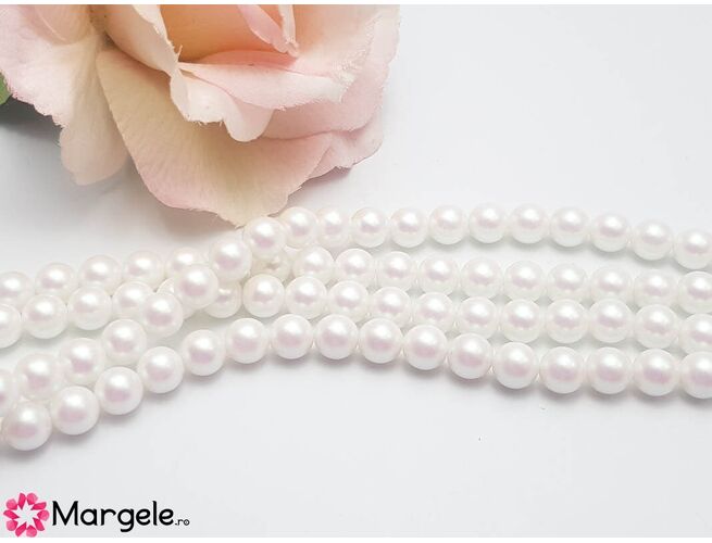 Perle preciosa maxima 8mm pearlescent white (1buc)