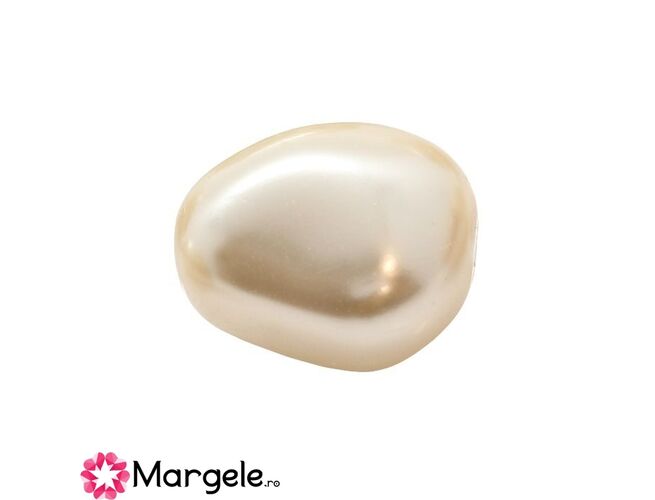 Perle preciosa elliptic 11x9.5mm cream (1buc)