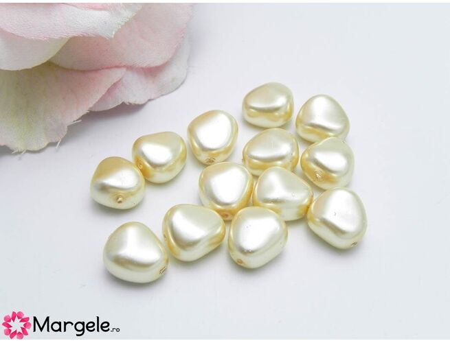 Perle preciosa elliptic 11x9.5mm cream (1buc)