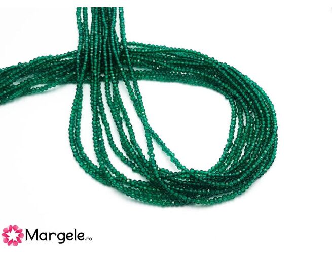 Sirag cristal rondel 2x1.5mm emerald