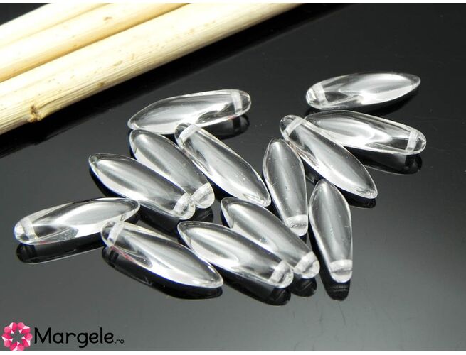 Margele dagger 15x6mm crystal (10buc)