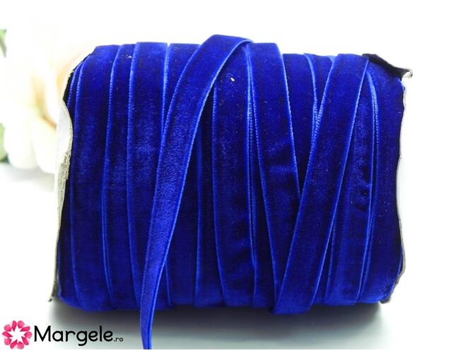 Panglica catifea 10mm royal blue (1m)