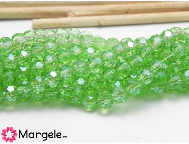 Sirag Cristal rotund 4mm verde pal