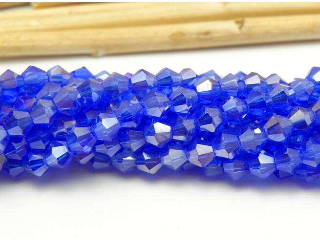 Sirag cristale biconice 4mm albastru inchis ab