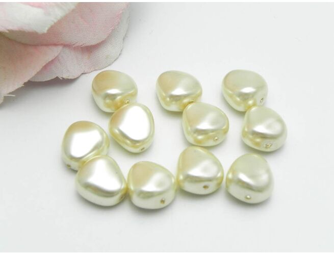 Perle preciosa elliptic 11x9.5mm creamrose (1buc)