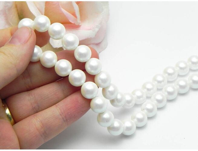 Perle preciosa maxima 10mm pearlescent white (1buc)