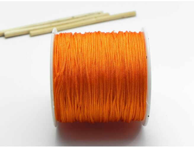 Rola Snur cu nylon pentru bratari 0.8mm portocaliu (35m)
