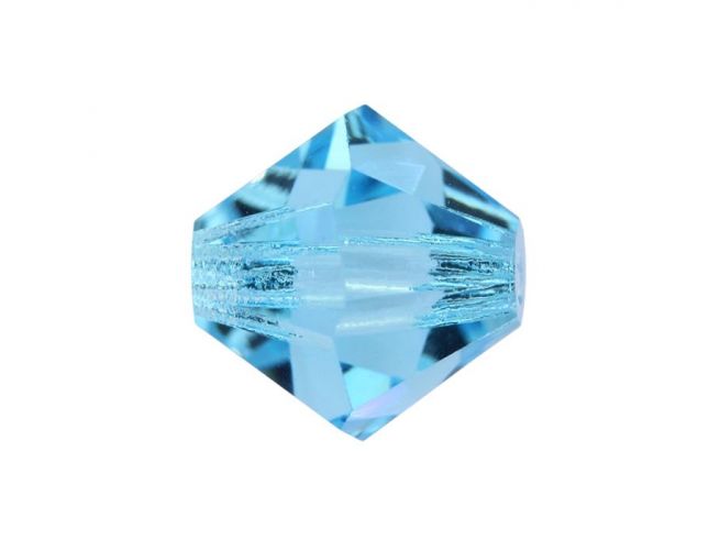 Margele preciosa biconic 6mm aquamarine (1buc)