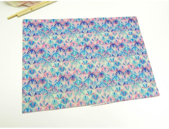 Material textil adeziv cu sclipici 20x15cm