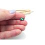 Distantier montee cu rhinestone de cristal 12x6mm emerald