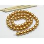 Sirag perle de sticla calitate a 8mm auriu inchis